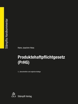 cover image of Produktehaftpflichtgesetz (PrHG)